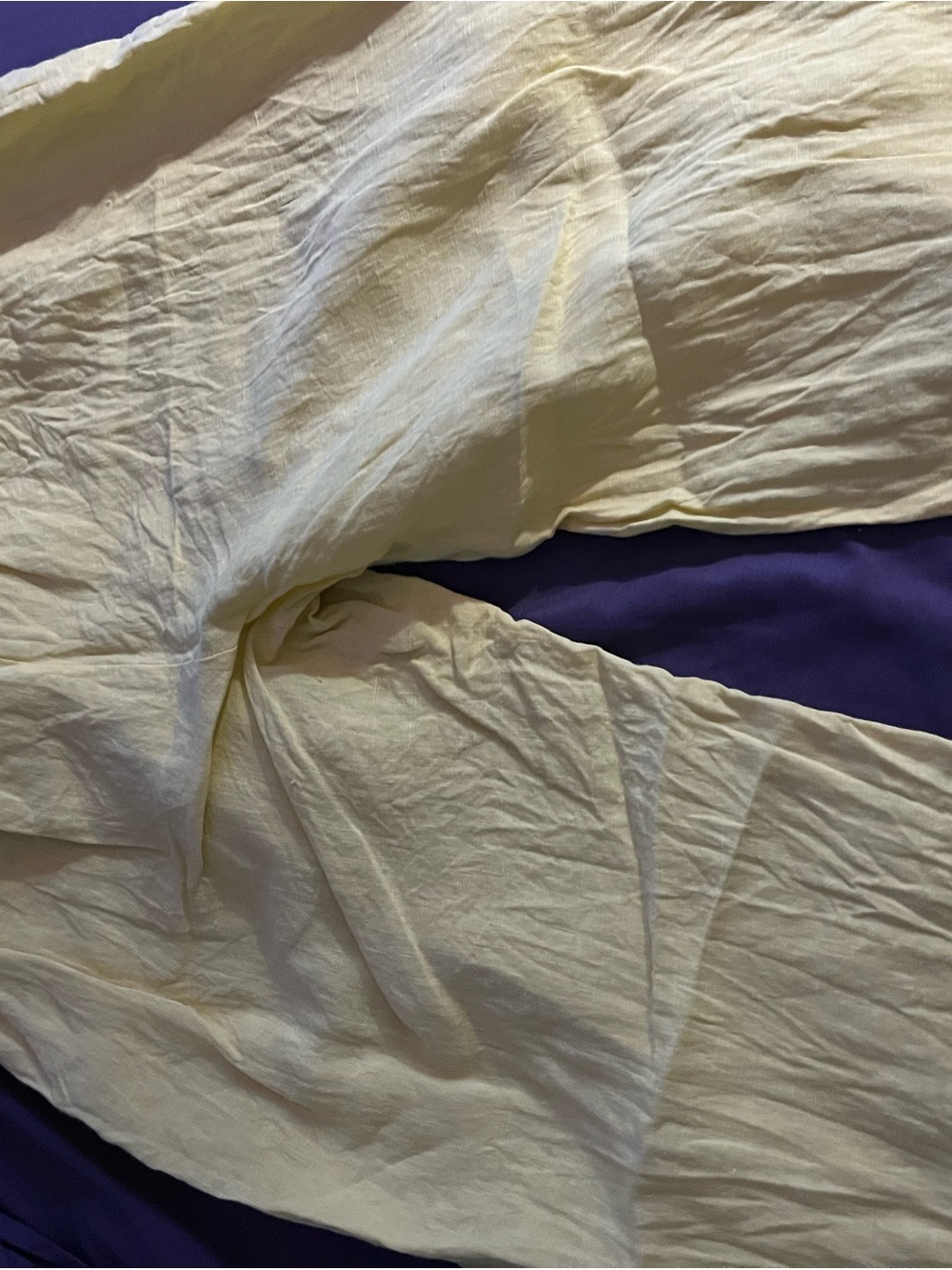 Wide Leg Women's Pants in Soft Cream - Unbranded